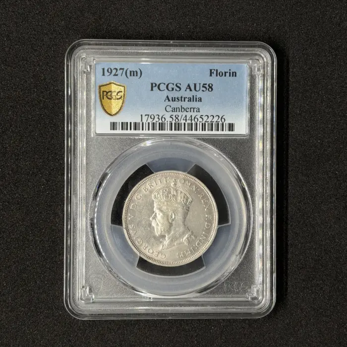 1927 Canberra Florin -  PCGS - AU58