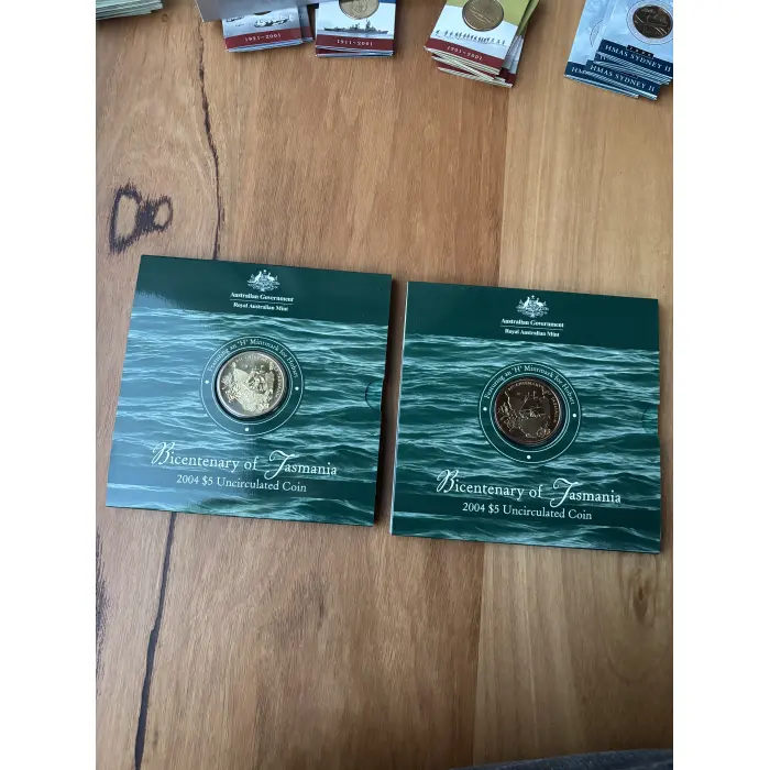 2004 Bicentenary of Tasmania $5 coin 