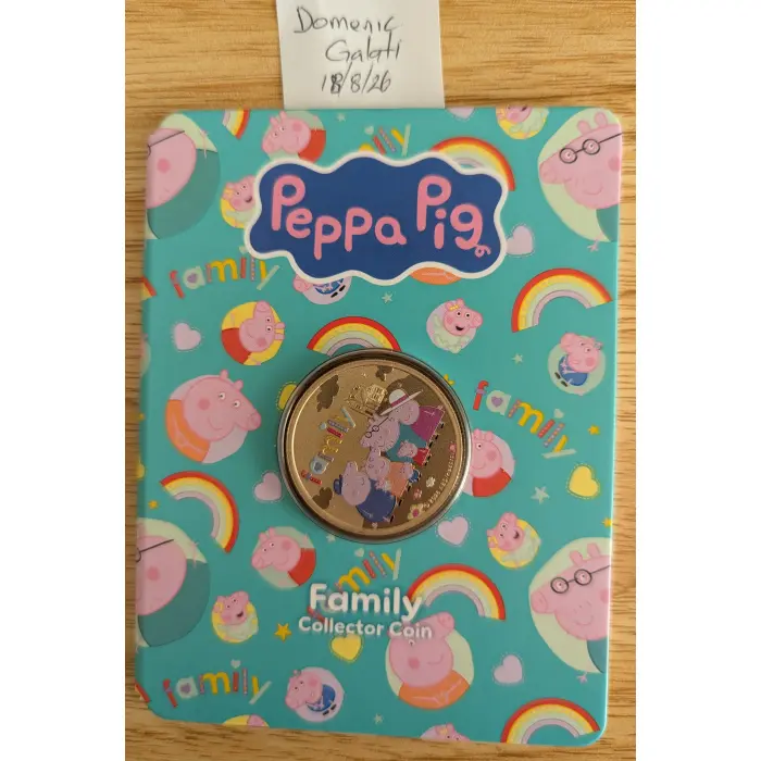2026 Peppa Pig X 2 Colour UNC coins