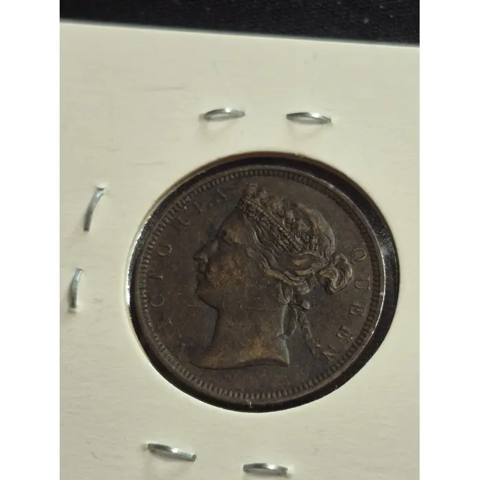 Rare 1883 Mauritius 2 Cents Bronze Coin – Queen Victoria (Low Mintage)