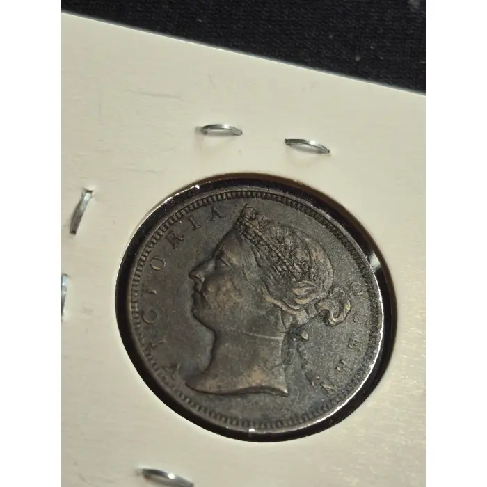 Rare 1883 Mauritius 2 Cents Bronze Coin – Queen Victoria (Low Mintage)