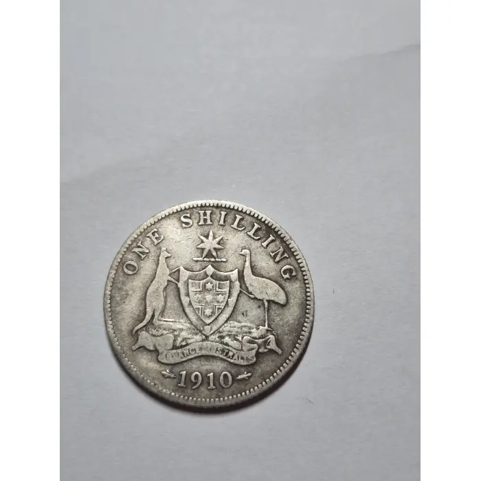 ​1910 Australian Silver One Shilling – King Edward VII (First Year of Issue)
