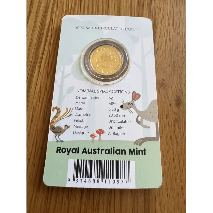 2023 Australia Tooth Fairy $2 Uncirculated Carded Coin