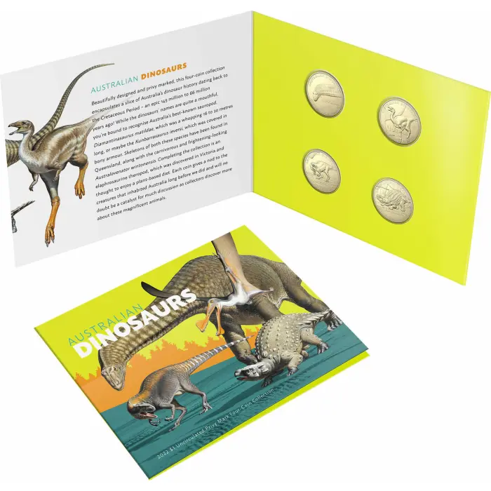 (NB) Australian Dinosaurs - $1 Privy Mark Uncirculated Four Coin Collection 2022