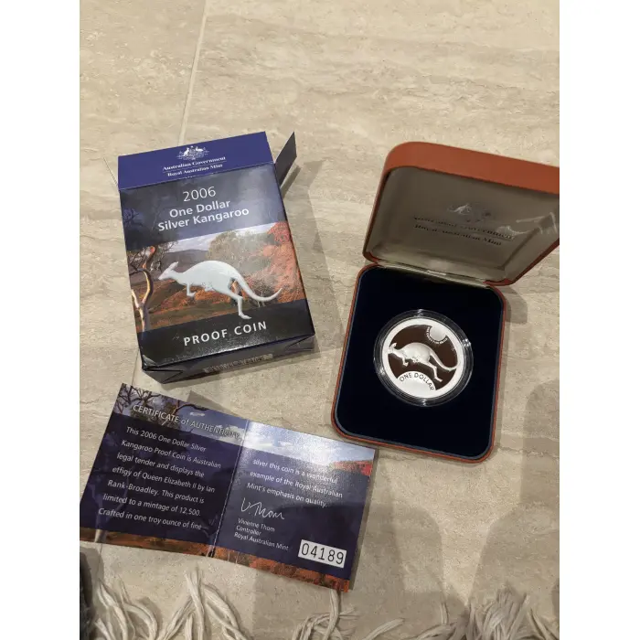 2006 $1 Silver Kangaroo Proof Coin