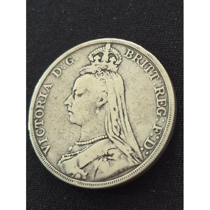 1890 Great Britain Silver Crown Queen Victoria Jubilee Head Mintage 997,862