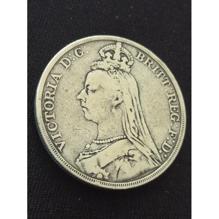 1890 Great Britain Silver Crown Queen Victoria Jubilee Head Mintage 997,862