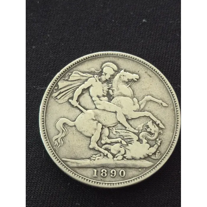 1890 Great Britain Silver Crown Queen Victoria Jubilee Head Mintage 997,862