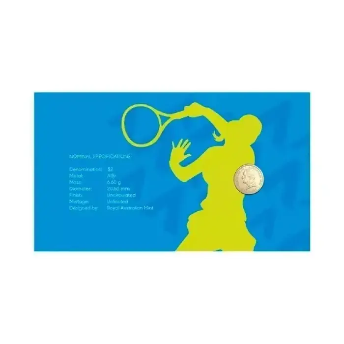 2025 Australian Open Women's Postal Numismatic Cover AO Uncirculated $2 PNC Coin