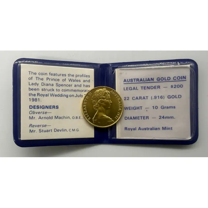 1981 $200 Royal Wedding Commemorative Gold Coin