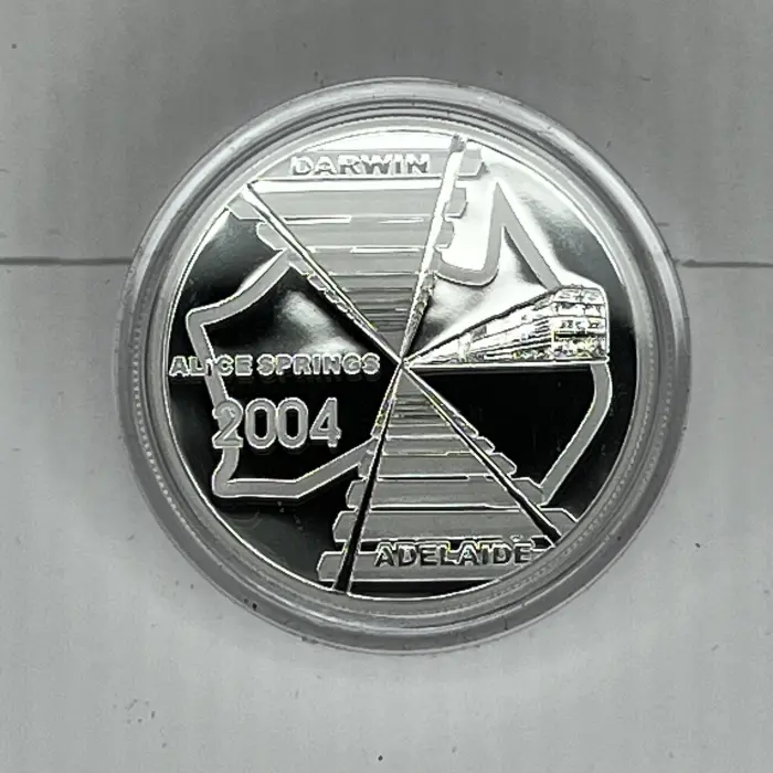 2004 Adelaide to Darwin Railway $5 Silver Proof Coin