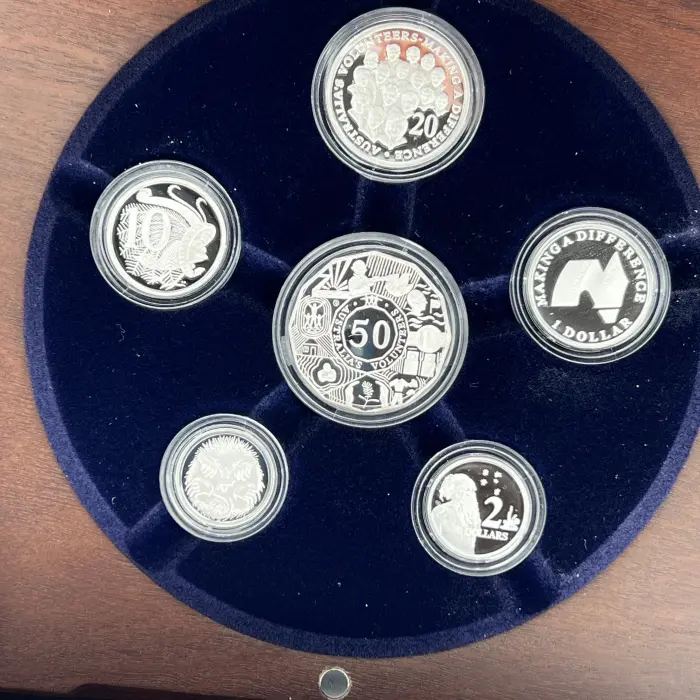 2003 Royal Australian Mint Fine Silver Proof Set – Jarrah Presentation Box