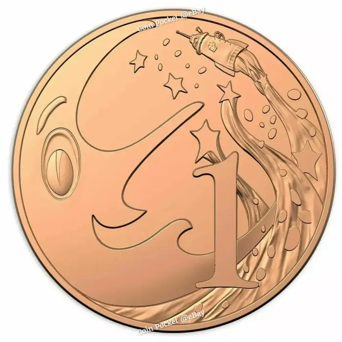 Mr Squiggle and Friends Moon Face 2019 One Cent Rare 1c Coin Australia RAM UNC