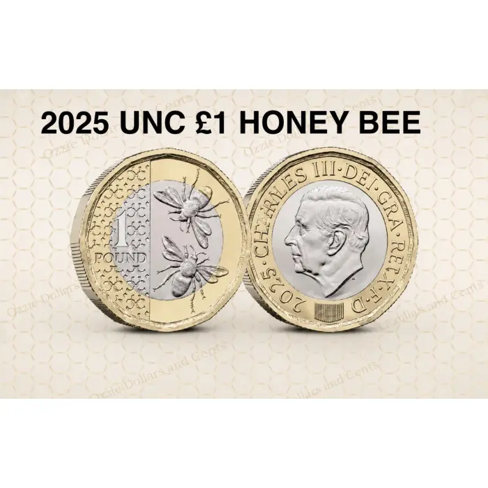 🐝 2025 UNC £1 Honey Bee Bi- Metal  Coin 