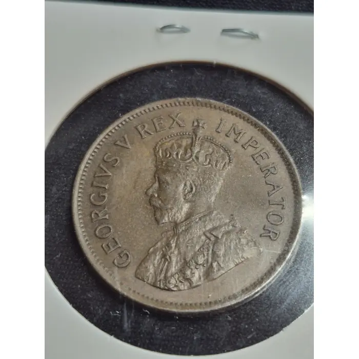 1935 South Africa Half Penny Coin - Low Mintage (405 k ) King George V Bronze