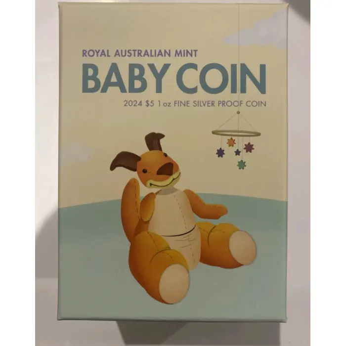 2024 AUSTRALIA BABY -  $5 PROOF 1oz FINE SILVER COIN IN BOX