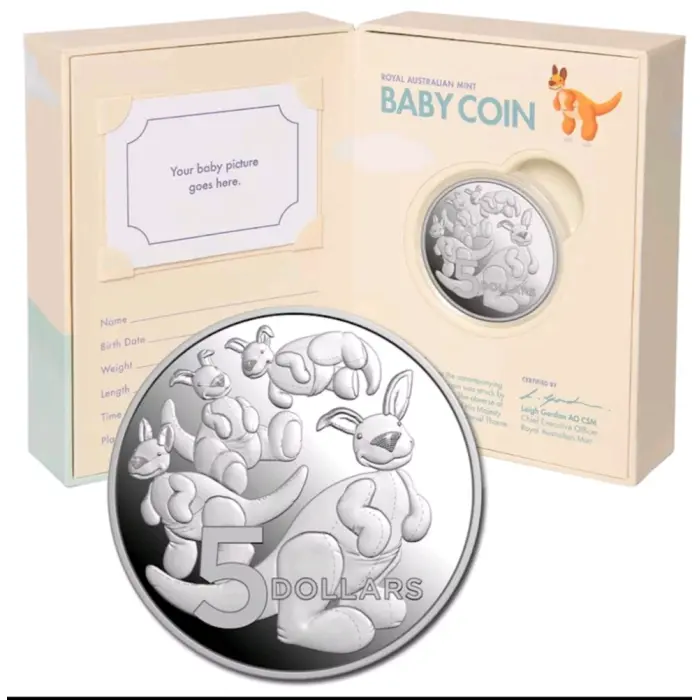 2024 AUSTRALIA BABY -  $5 PROOF 1oz FINE SILVER COIN IN BOX
