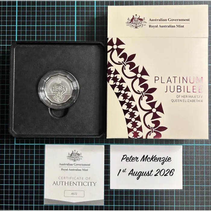 2022 Platinum Jubilee 50c Silver Proof of Her Majesty Queen Elizabeth II 