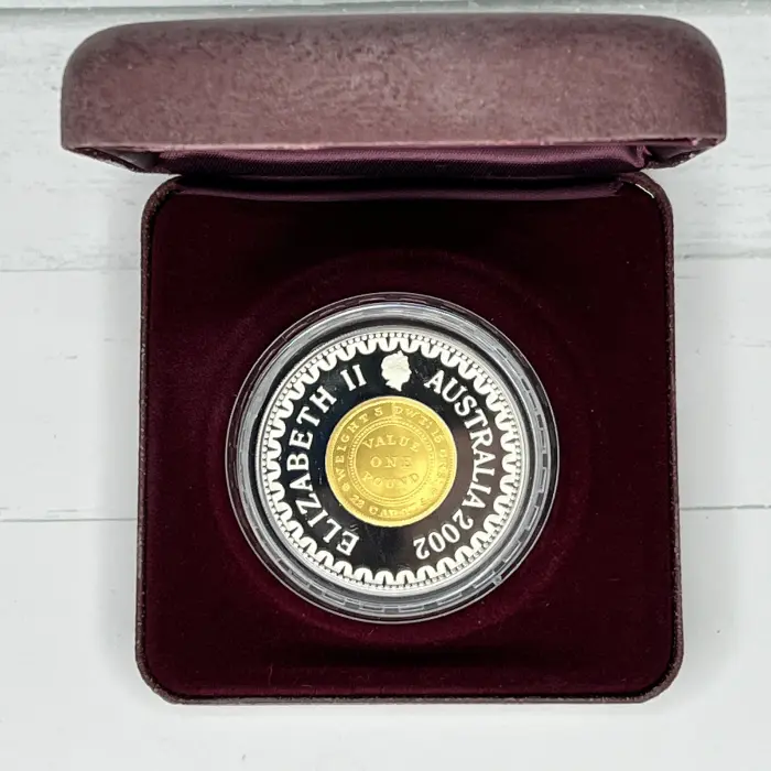 2002 $10 Adelaide Pound 150th Anniversary silver coin.