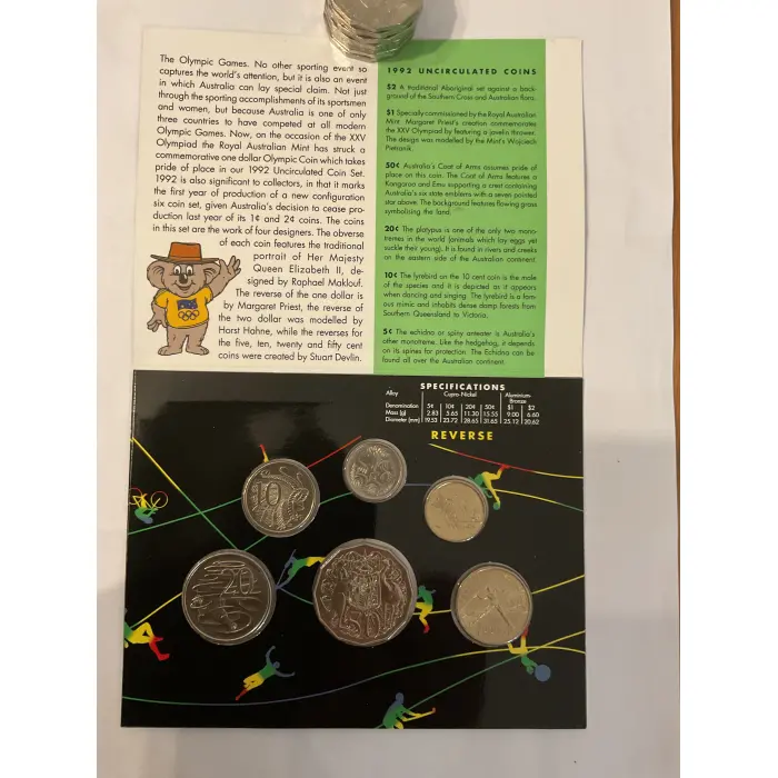 1992 Royal Australian Mint Barcelona Olympics Set