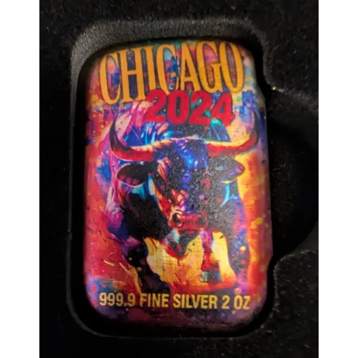 2024 Germania Mint Chicago Bull ANA 2oz Silver Cast Bar