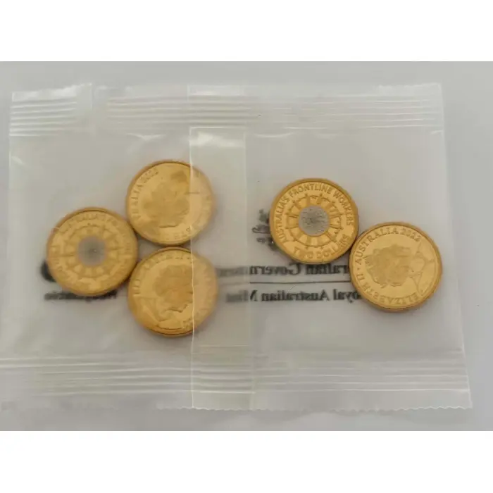 2022 Frontline Worker $2 uncirculated 5 coin RAM bag