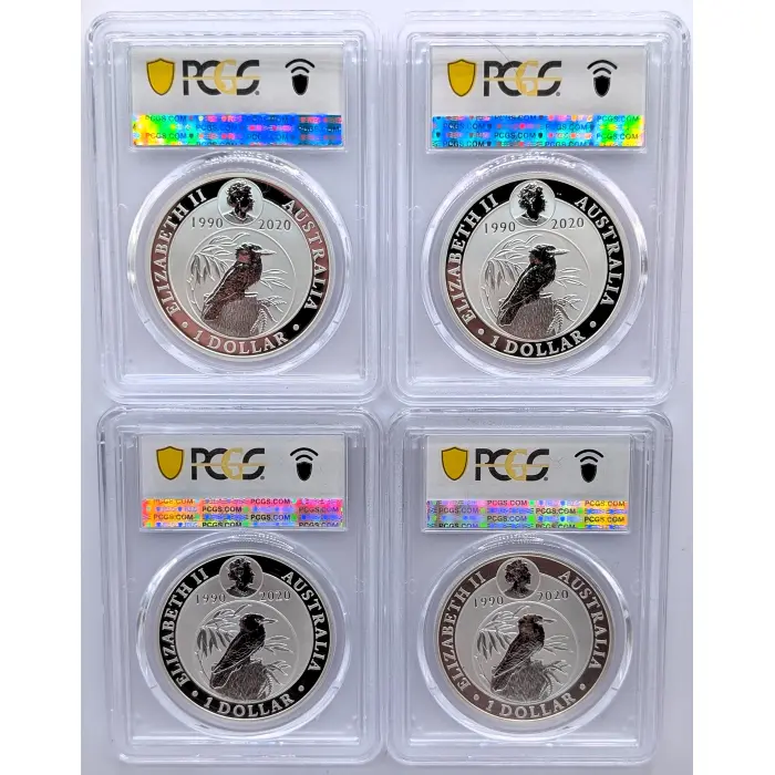 2022 ANDA Kookaburra Animal Privy 4 Coin Set.