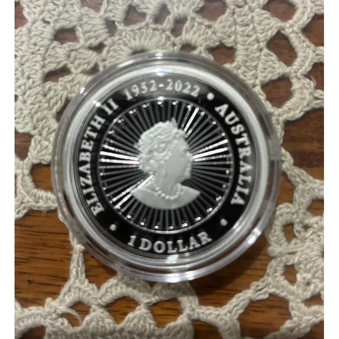 2024 AUSTRALIAN OPAL 1 oz LUNAR YEAR OF THE DRAGON $1  SILVER PROOF COIN