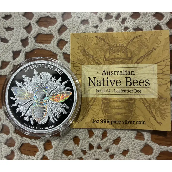 2026 AUSTRALIAN NATIVE BEES  1oz SILVER COIN “LEAFCUTTER BEE”  ISSUE #4