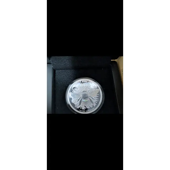 2026 $2 Teddy Bear Bee Hologram 1oz Silver Proof Coin (COA #0792) — Sold Out