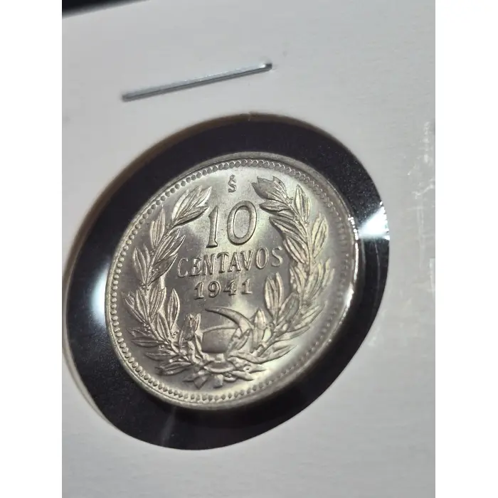 1941 Chile 10 Centavos Coin (Uncirculated / Choice Details)