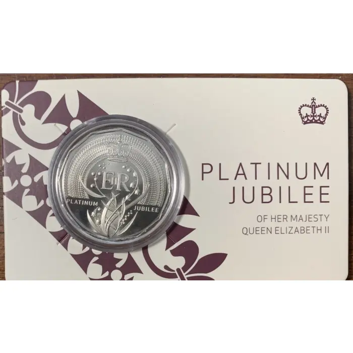 2022 UNC 50c Platinum Jubilee ER Coin 