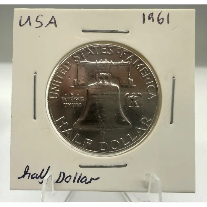 1961 American Franklin half dollar 90%  silver Unc coin