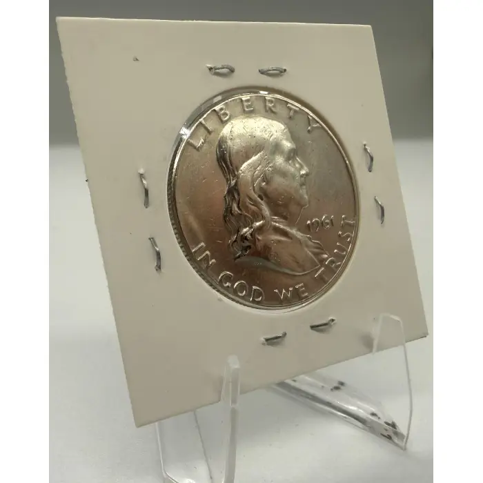1961 American Franklin half dollar 90%  silver Unc coin