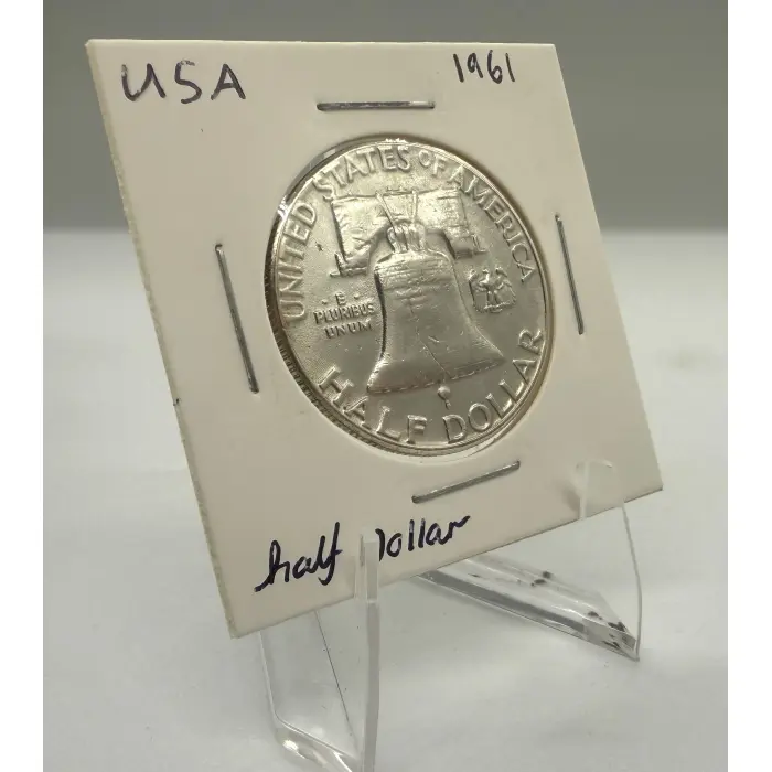 1961 American Franklin half dollar 90%  silver Unc coin