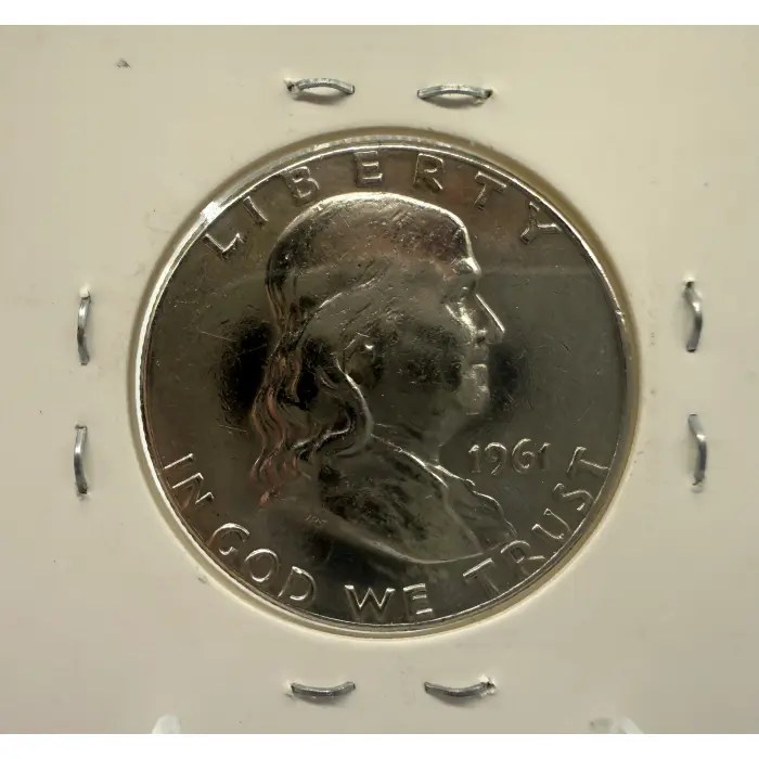 1961 American Franklin half dollar 90%  silver Unc coin