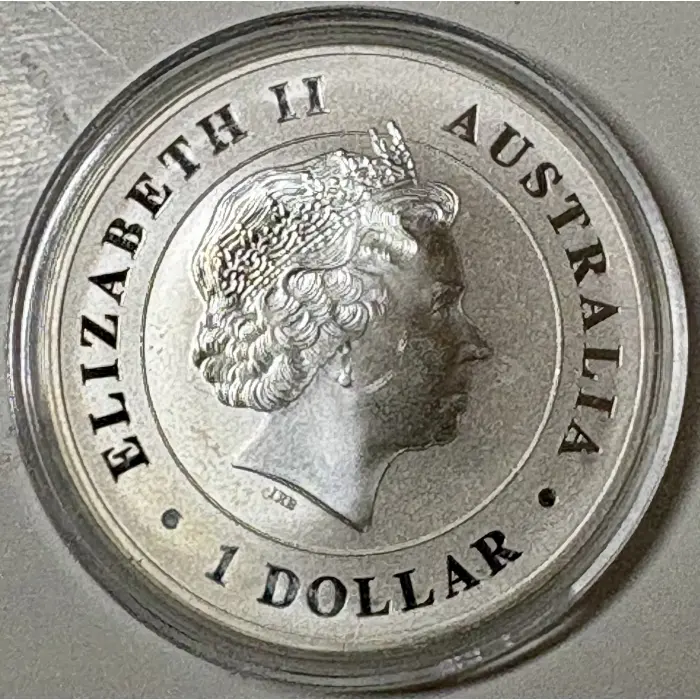 2014 1 oz .999 Silver Australia Perth Saltwater Crocodile- In Capsule