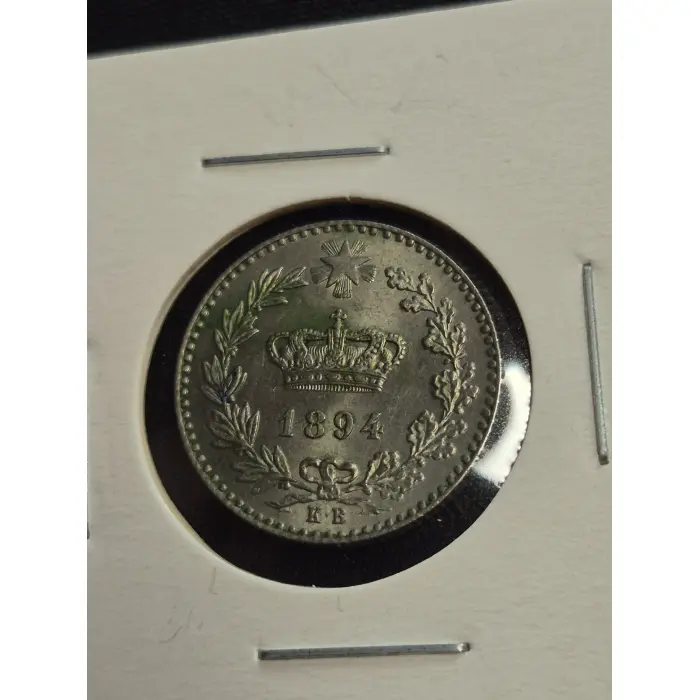 1894 Italy 20 Centesimi - Kingdom of Italy (Regno d'Italia) - KB Mint Mark