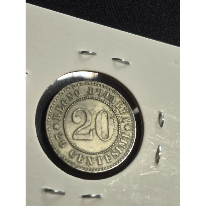 1894 Italy 20 Centesimi - Kingdom of Italy (Regno d'Italia) - KB Mint Mark