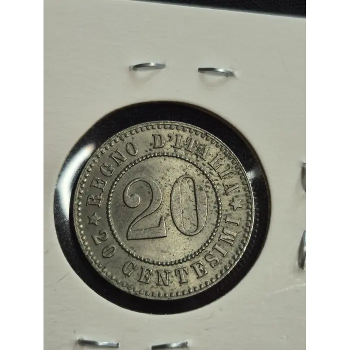 1894 Italy 20 Centesimi - Kingdom of Italy (Regno d'Italia) - KB Mint Mark