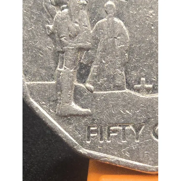 2005 Rememberance 50c - 2 Errors! Robe Cud and Doubling