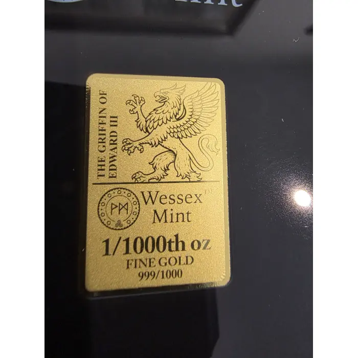 1/1000th OZ GOLD BAR "GRIFFIN OF EDWARD III"