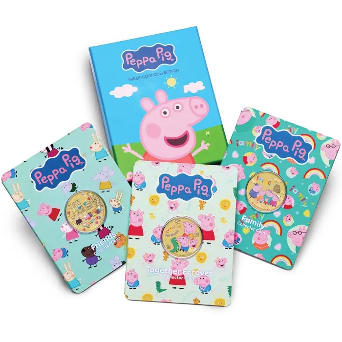 🐷 2026 Peppa Pig Three-Coin Coloured $1 (1 dollar) Collection Issue Limit 3,000