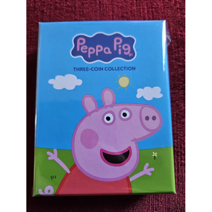 🐷 2026 Peppa Pig Three-Coin Coloured $1 (1 dollar) Collection Issue Limit 3,000