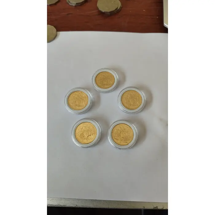 5 x 2026 $1 Mob of Six Roos Uncirculated Coins - Bundle of 5 (In Capsules)