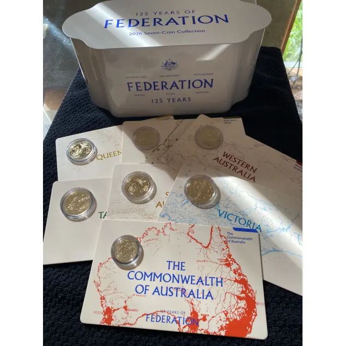 Royal Australian Mint 2026 125 Years of Federation 7-Coin Decimal Set Tin