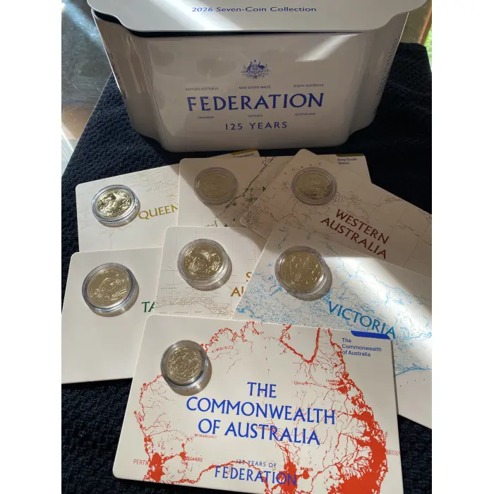 Royal Australian Mint 2026 125 Years of Federation 7-Coin Decimal Set Tin