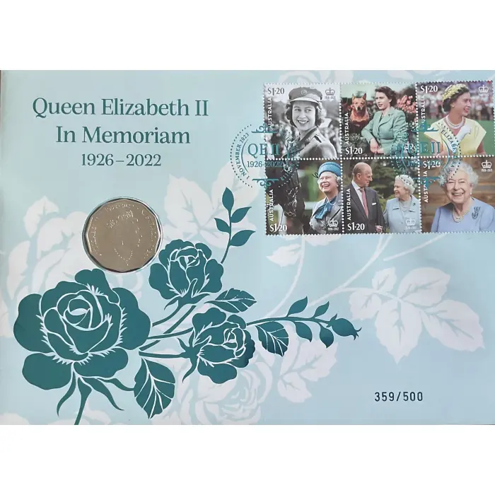 2023 50c QE11 ‘IN MEMORIAM’ PRESTIGE PNC 1926-2022 SERIAL #359/500 - RARE!