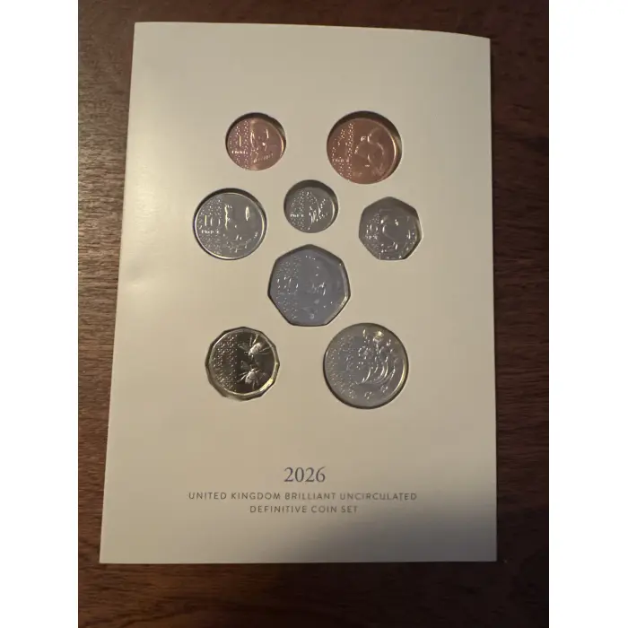 GREAT BRITAIN 2026 8-COIN DEFINITIVE BRILLIANT UNCIRCULATED SET
