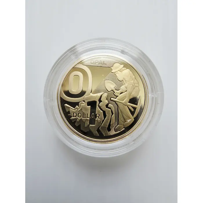 2022 GREAT AUSSIE COIN HUNT 3 "O - OPAL" $1 proof coin in capsule.
